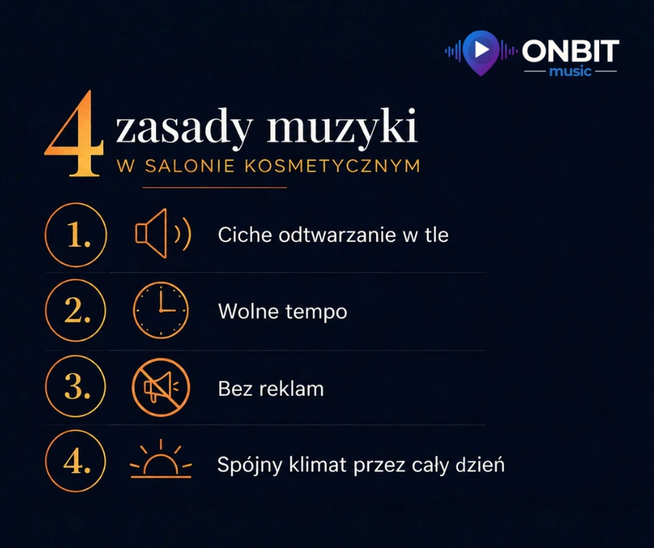 Zasady doboru muzyki do salonu kosmetycznego - tempo, głośność, spójność